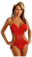 Red Crochet Monokini