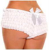 White Ruffle Panty w/Bow