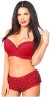 Wine Ruffle Panty w/Bow