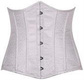 Lavish White Brocade Underbust Corset