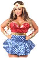 Lavish 3 PC Superhero Corset Dress Costume