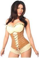 Top Drawer Faux Leather Steel Boned Ren Faire Corset