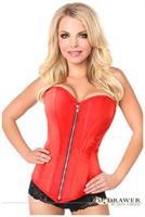 Top Drawer Red Satin Steel Boned Corset