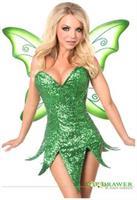 Top Drawer Green Sequin Fairy Corset Dress Costume
