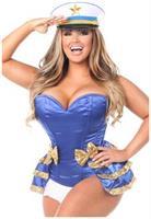 Top Drawer 4 PC Pin-Up Sailor Sequin Corset Costume