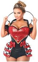 Top Drawer 6 PC Royal Red Queen Corset Costume