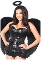 Top Drawer 4 PC Midnight Angel Corset Costume