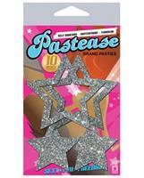 Pastease Glitter Peek a Boob Stars - Silver