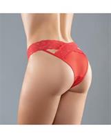 Adore Sheer and Lace Desire Panty Red