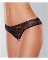 Adore Crush Lace Open Panty Black