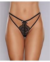 Adore Dreaming Lace Thong Black