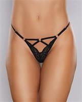 Adore Do Not Disturb Lace Thong Black