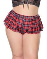 Stretch Knit Skort - Red Plaid