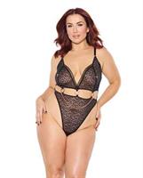 Pleasure Collection Feline Fatale Teddy w/Removable Chain - Black