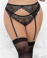 Lace Romance Garterbelt Black