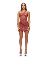 Patch of Petals Sheer Mesh and Lace Chemise w/Thong