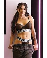 Vibes Fuck Off Mesh Bra and Thong Black