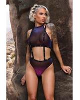 Vibes Stardust Halter Top and Suspender Bottoms Black