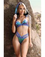 Vibes Plur Bralette w/Removable Hood and Panty Iridescent