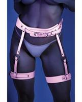 Glow Strapped In Glow in the Dark Leg Harness Light Pink