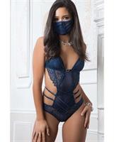 Lace Mask and Teddy French Blue