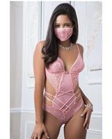 Lace Mask and Teddy Sweet Pink