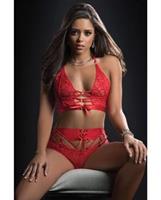 O Ring Halter Top and Boyshort Candy Red