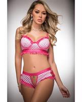 Pinklicious Silky Chekkini Panty and Bra Pink Polka Dot