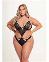 Nadia Lace and Mesh Cutout Teddy