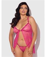 Yvone Lace Babydoll w/Front Closure and G-String 2 pc Set