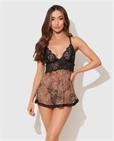 Felicia Mesh and Lace Babydoll w/G-String 2 pc Set
