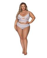 Modern Romance Bralette and Cheeky Hipster White