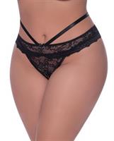 Ooh La Lace Peek-a-Boo Cheeky Panty Black