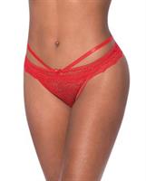 Ooh La Lace Peek-a-Boo Cheeky Panty Red