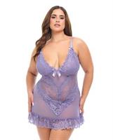 Valentine Lace Babydoll w/Bows and G-String
