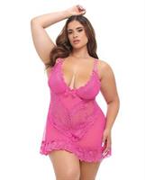 Valentine Lace Babydoll w/Bows and G-String