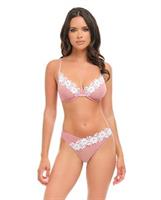 Glinda Mesh 2 pc Set w/Floral Embroidered Details