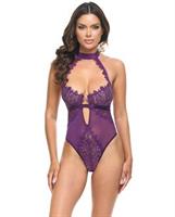 Kennedy Lace and Mesh Teddy - Purple
