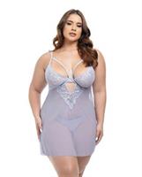 Elsie Lace and Mesh Underwire Babydoll w/G-String