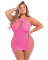 Pink Lipstick Back 2 Basixxx Hi Neck Dress Pink