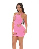 Pink Lipstick Heart Rate Bodystocking Dress