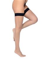 Colored Silicone Stay Up Stockings Black