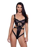 Studs and Kisses Balconette Cup w/Underwire Teddy Black
