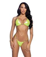 Metallic Iridescent Triangle Top w/Thong