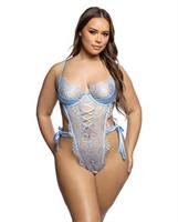 Dreamerandapos;s Lust Lace and Satin Teddy - Light Blue