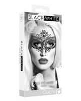Shots Ouch Black and White Lace Eye Mask - Queen Black