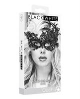 Shots Ouch Black and White Lace Eye Mask - Royal Black