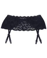 Black Stretch Lace Garter Belt