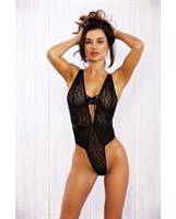 Stylish Stretch Leopard Mesh Teddy  Black