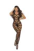 Crochet footless bodystocking with open crotch.